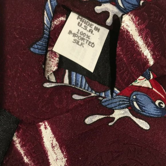 Mens Tabasco 100% Silk Neck Ties Hot Sauce bottle Novelty Print Fish 56" - Picture 7 of 9